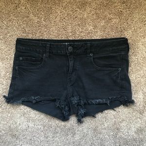 American Eagle Black Denim Shorts Size 12